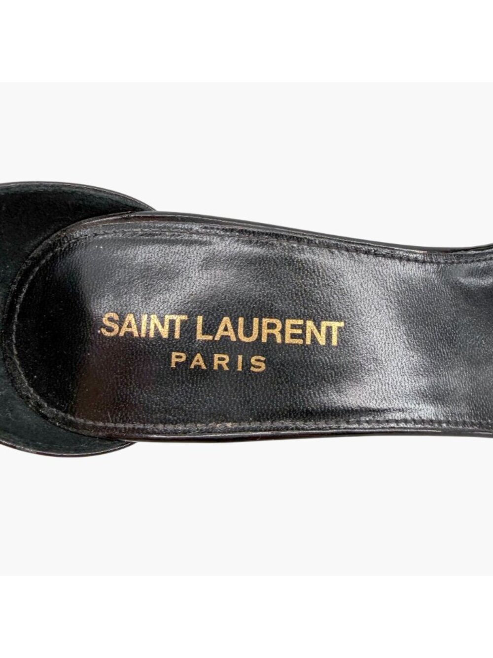 Saint Laurent Bea 90 Knot Patent Leather Sandals Heels Black Size 38.5 US 8.5 - Picture 13 of 13